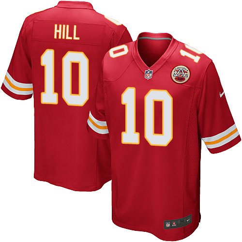 Men's Game Tyreek Hill Nike Jersey Red Home - #10 NFL Kansas City Chiefs